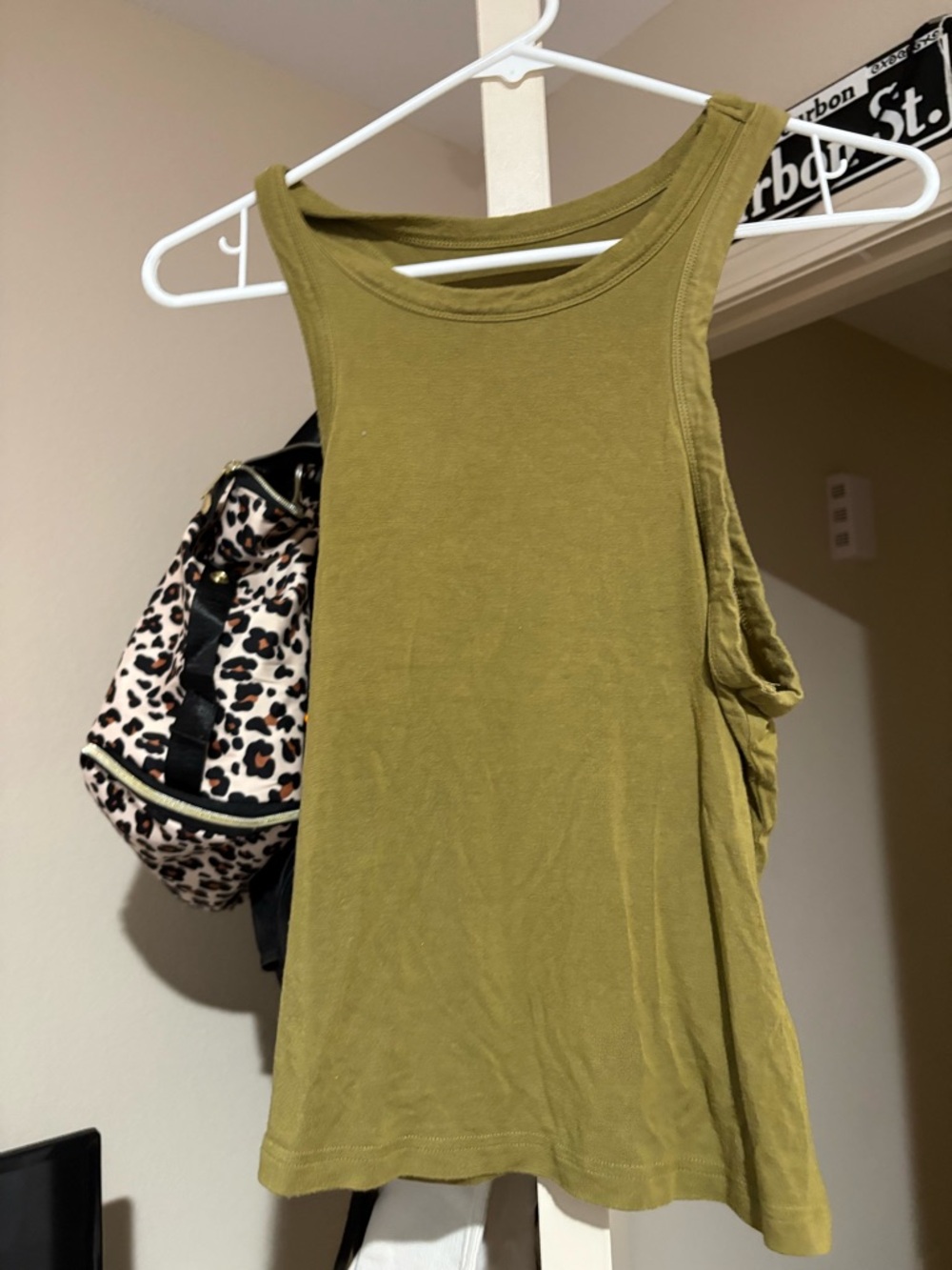 Free People Olive Scoop Neck Tank Top